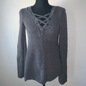AEO Charcoal Gray Knit Sweater Size XS